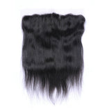 Straight 13x4 Virgin Human Hair Natural Black Frontal