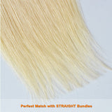 #613 Straight 4x4 Human Hair Blonde Closure