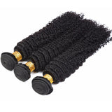 Deep Curly Virgin Human Hair Natural Black Bundles