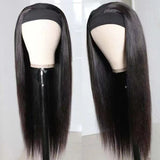 Straight Glueless Headband Wig Natural Black 180% Density